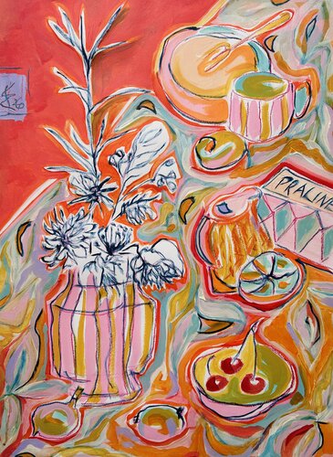 Linie und Fläche II by Kristin Weyell, Painting for Sale on Select