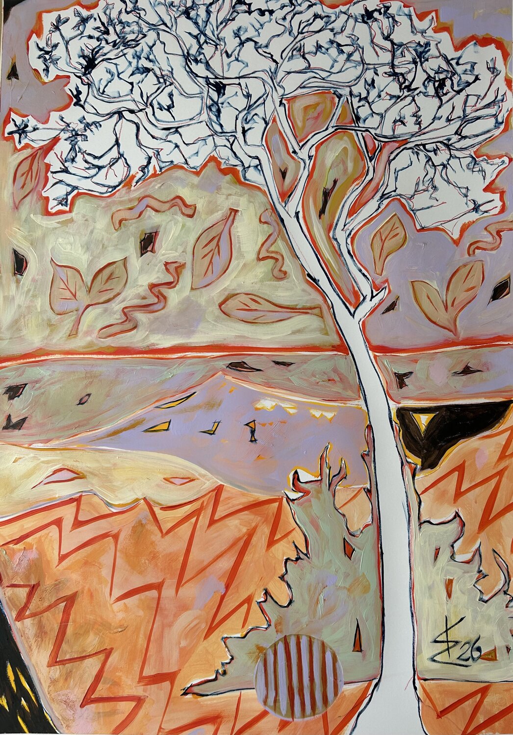 Landschaftliches I Kristin Weyell Original painting for sale