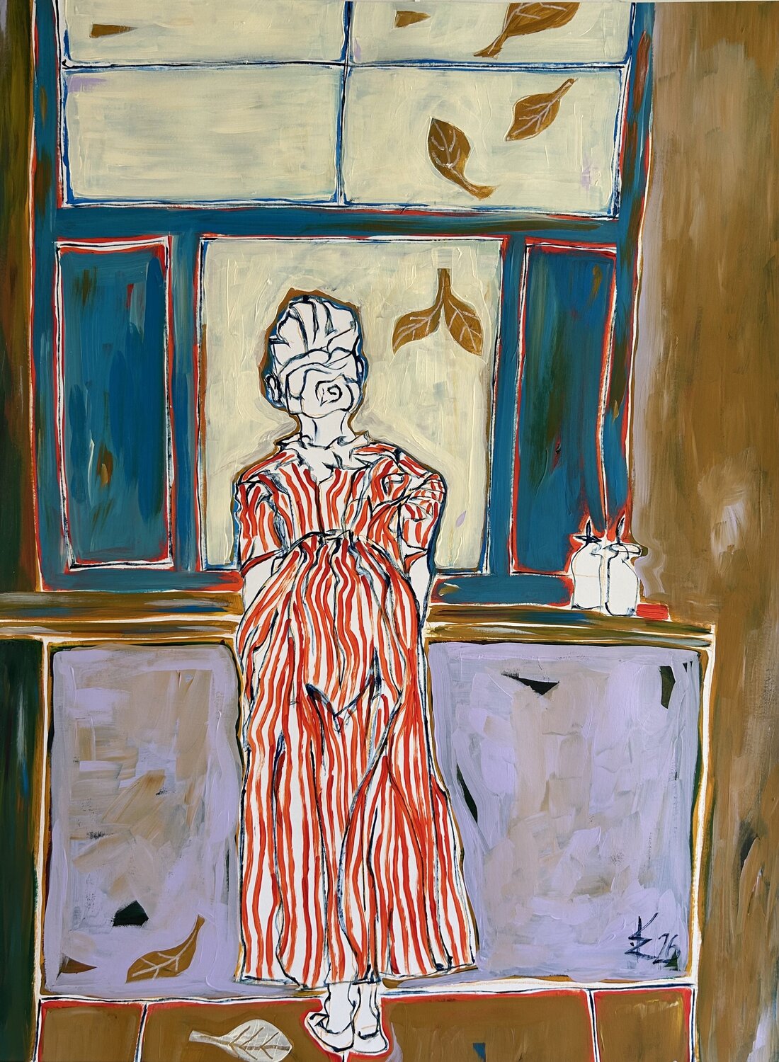 Am Fenster I Kristin Weyell Original painting for sale