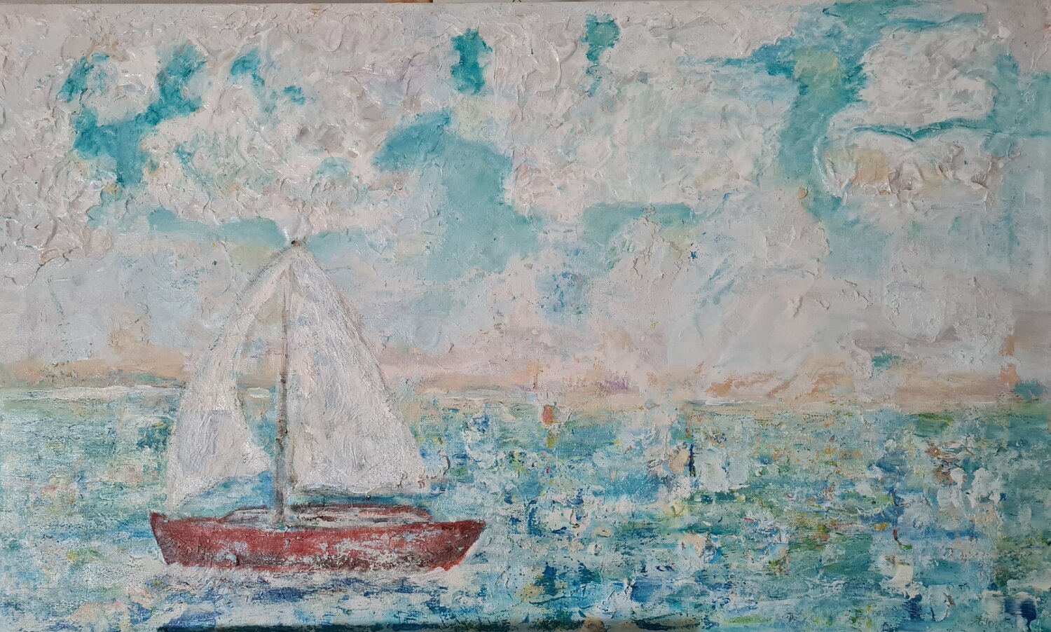 Sailing Valeria Morasso Original painting for sale