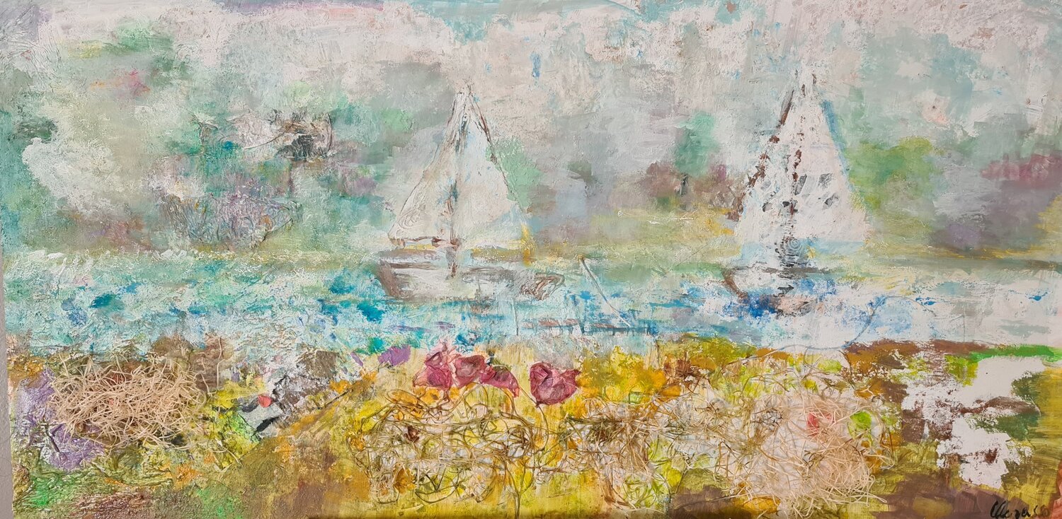 Beyond the shores Valeria Morasso Original painting for sale