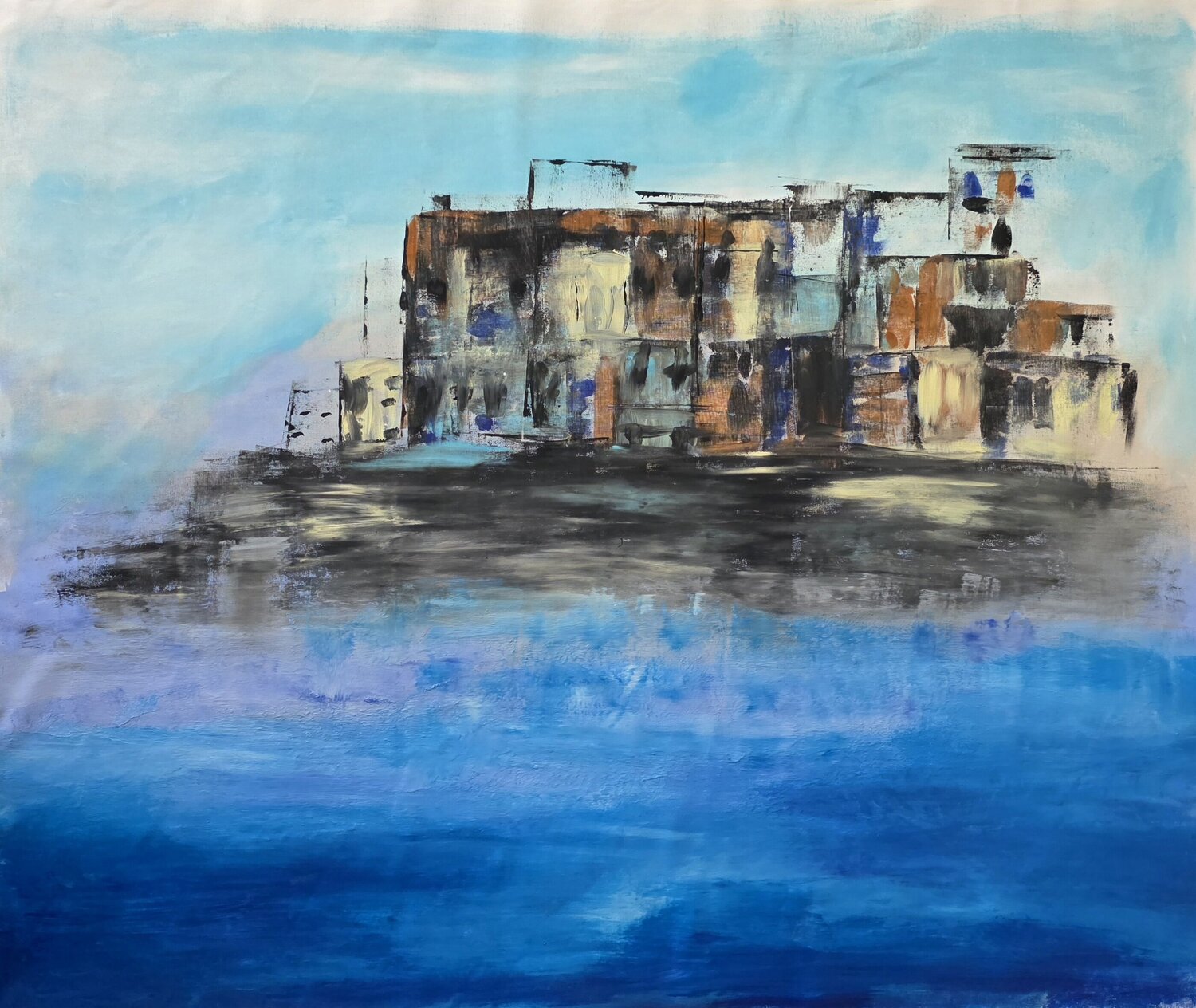 Borgo sul mare Elena Cantagalli Original painting for sale