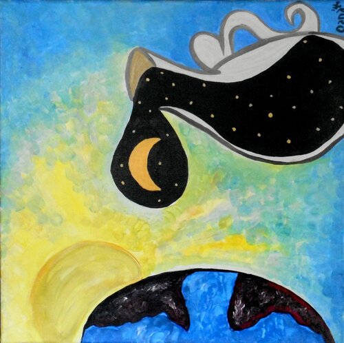 Day into Night by Alexandra Albertsen, Painting for Sale on Select