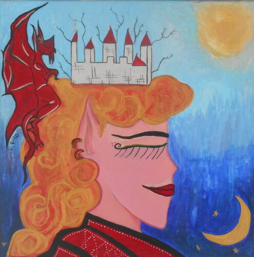 Elf Queen Dreams by Alexandra Albertsen, Painting for Sale on Select