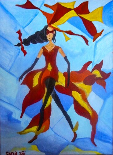 Fire on ice by Alexandra Albertsen, Painting for Sale on Select