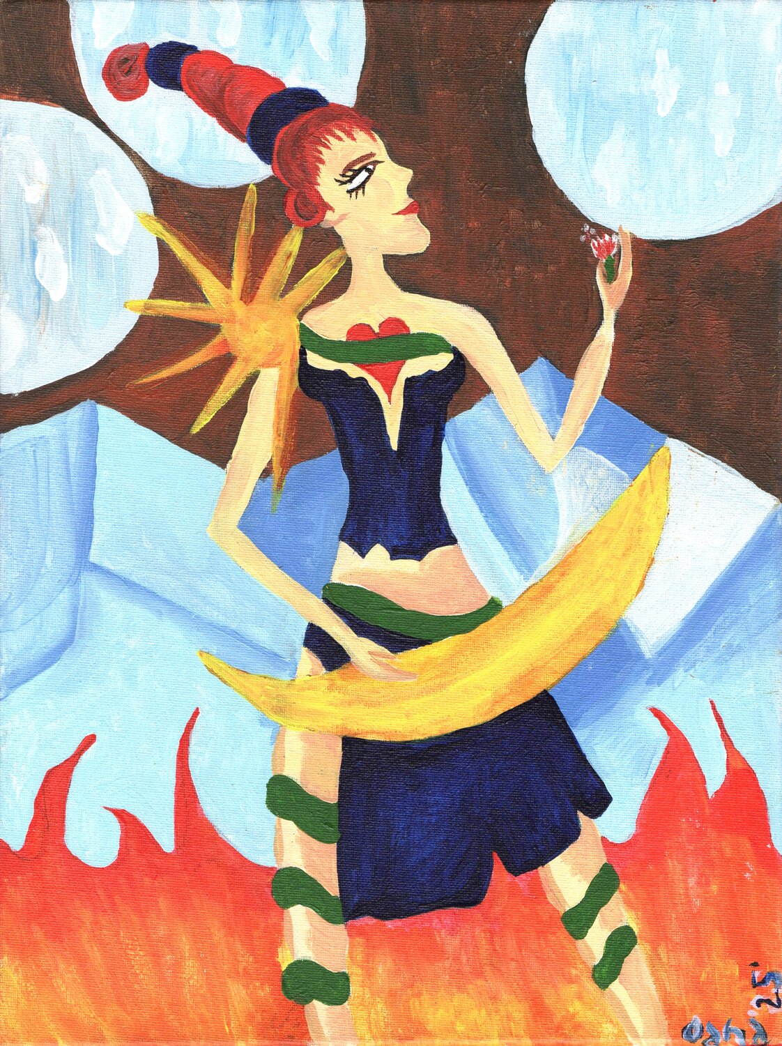 Fairy of the elements Alexandra Albertsen Original painting for sale