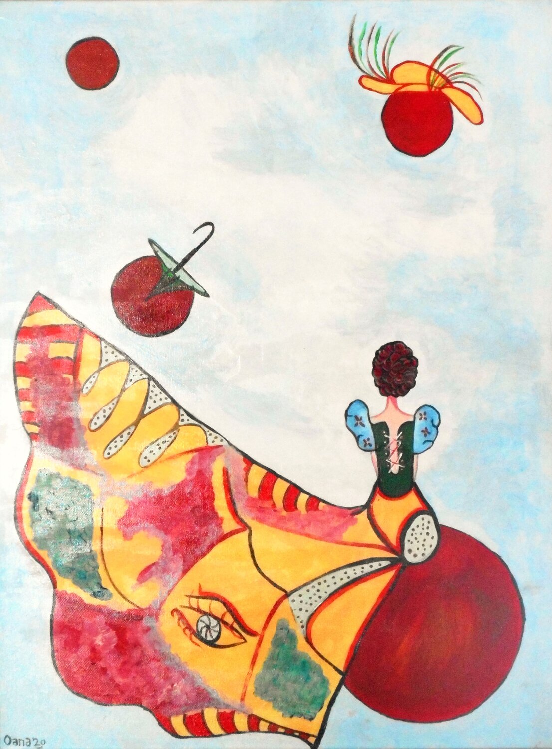 Mistress of the three moons Alexandra Albertsen Original painting for sale