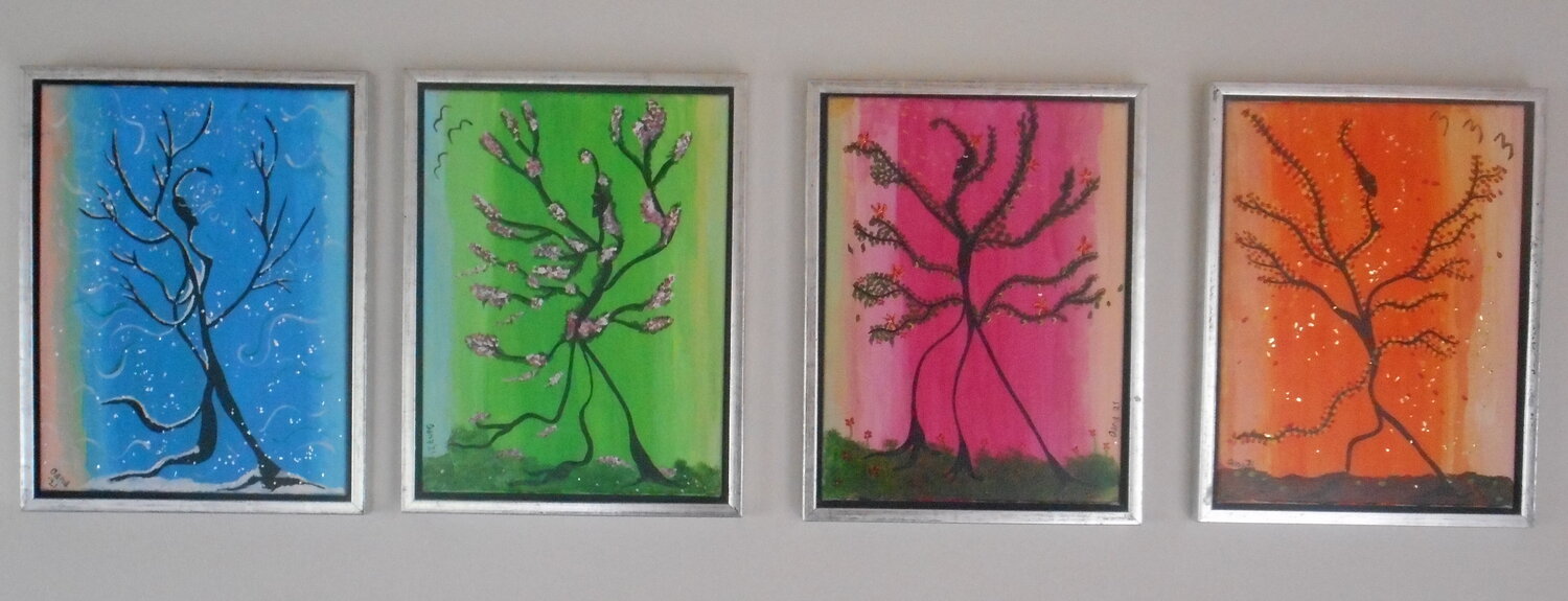 The four seasons - Collection of 4 artworks Alexandra Albertsen Original painting for sale
