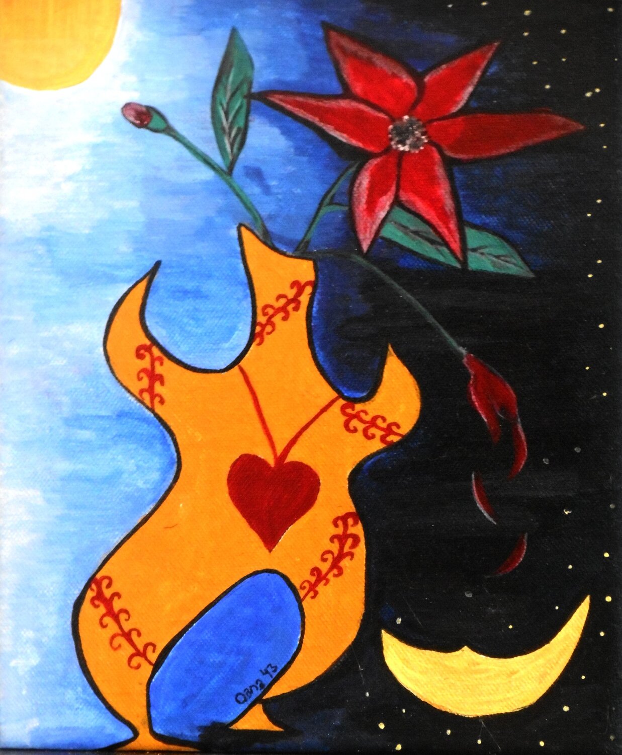 Human Vase Alexandra Albertsen Original painting for sale