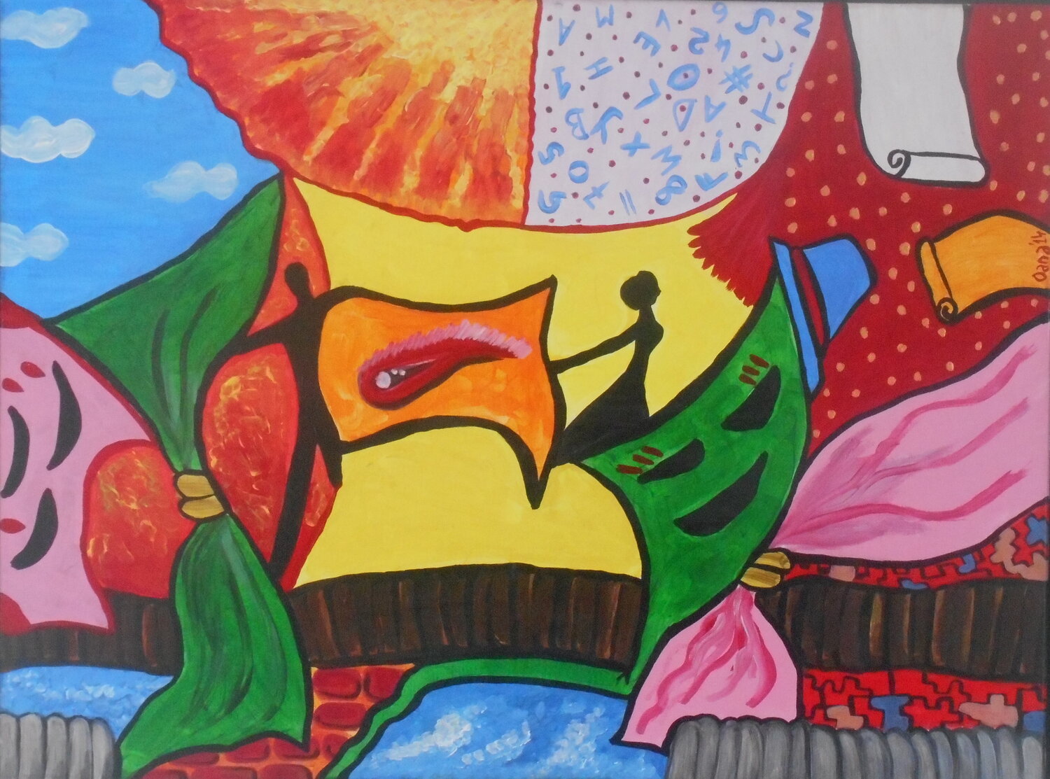Life as a theatre Alexandra Albertsen Original painting for sale