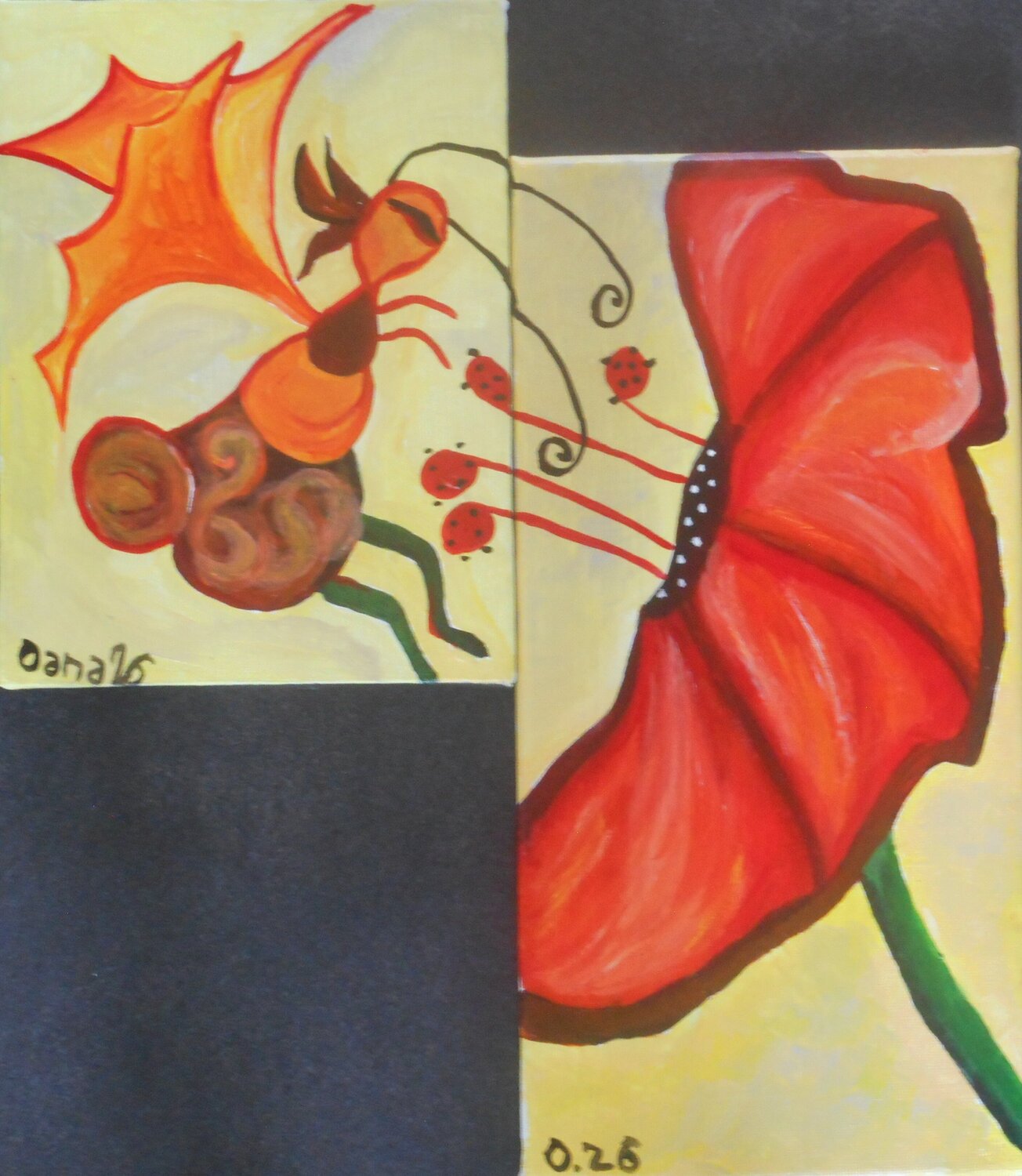 Reunion - collection of 2 artworks Alexandra Albertsen Original painting for sale