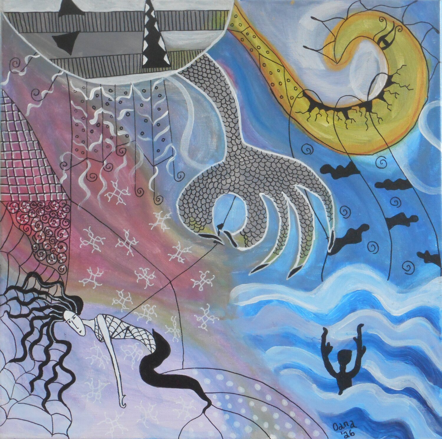 The sleep metaphor Alexandra Albertsen Original painting for sale