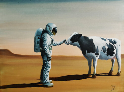 First Contact by 𝗩𝗶𝗻𝗰𝗲𝗻𝘇𝗼 𝗠𝗮𝗿𝗶𝗻𝗼, Painting for Sale on Select