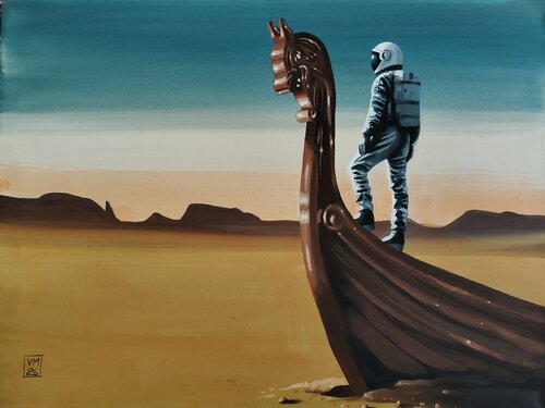 The Same Journey by 𝗩𝗶𝗻𝗰𝗲𝗻𝘇𝗼 𝗠𝗮𝗿𝗶𝗻𝗼, Painting for Sale on Select