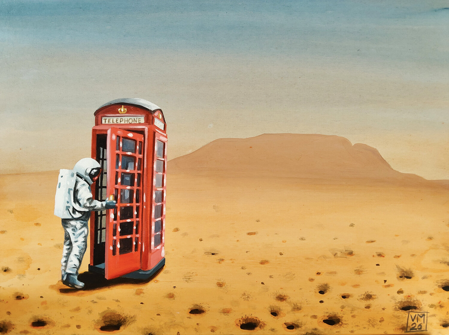 No Signal 𝗩𝗶𝗻𝗰𝗲𝗻𝘇𝗼 𝗠𝗮𝗿𝗶𝗻𝗼 Original painting for sale