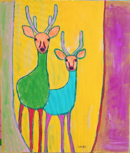 Deer B by SAORI TRIBE, Painting for Sale on Select