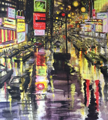 Times Square von Marij Vervaart, Malerei kaufen auf Select
