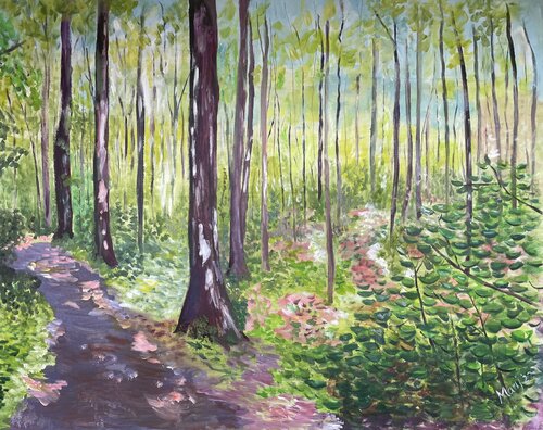 Wald im Frühling by Marij Vervaart, Painting for Sale on Select