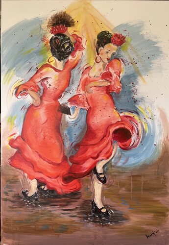 Flamenco by Marij Vervaart, Painting for Sale on Select