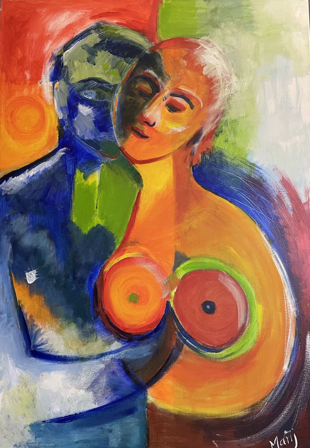 Das Paar/ the couple Marij Vervaart Originalgemälde zu verkaufen