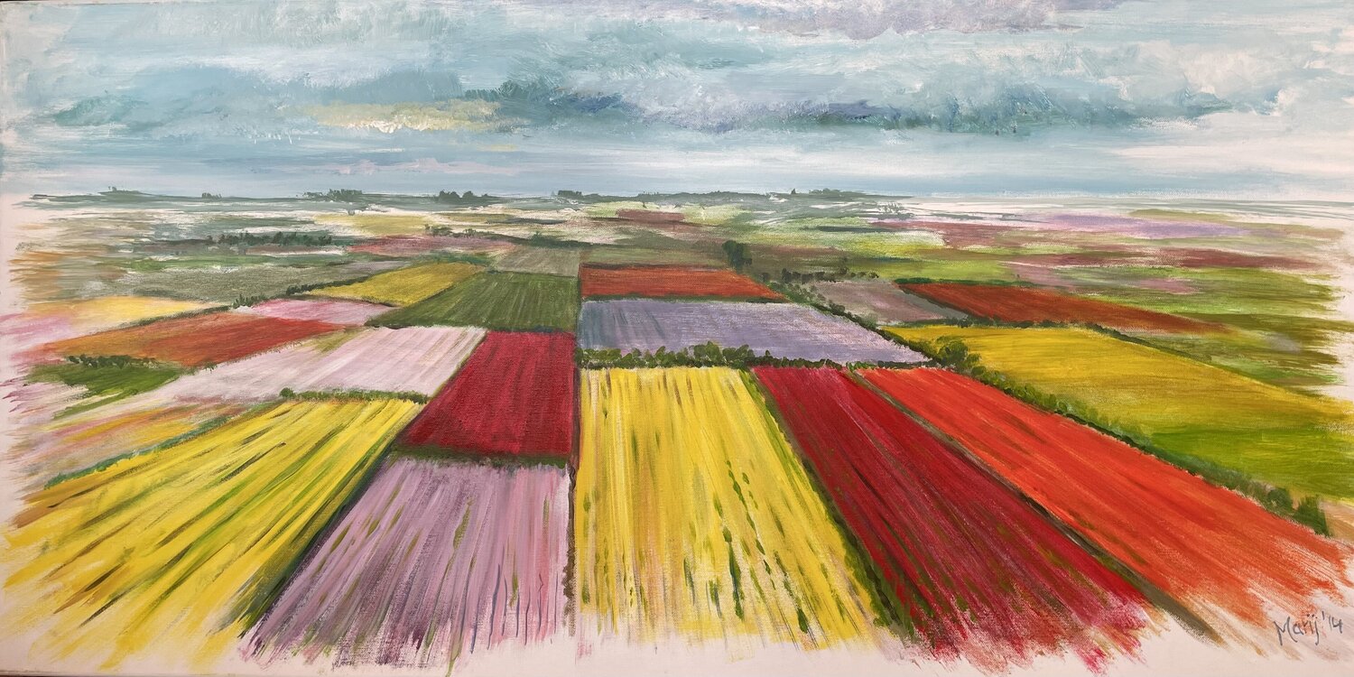 Tulpenfelder Marij Vervaart Originalgemälde zu verkaufen