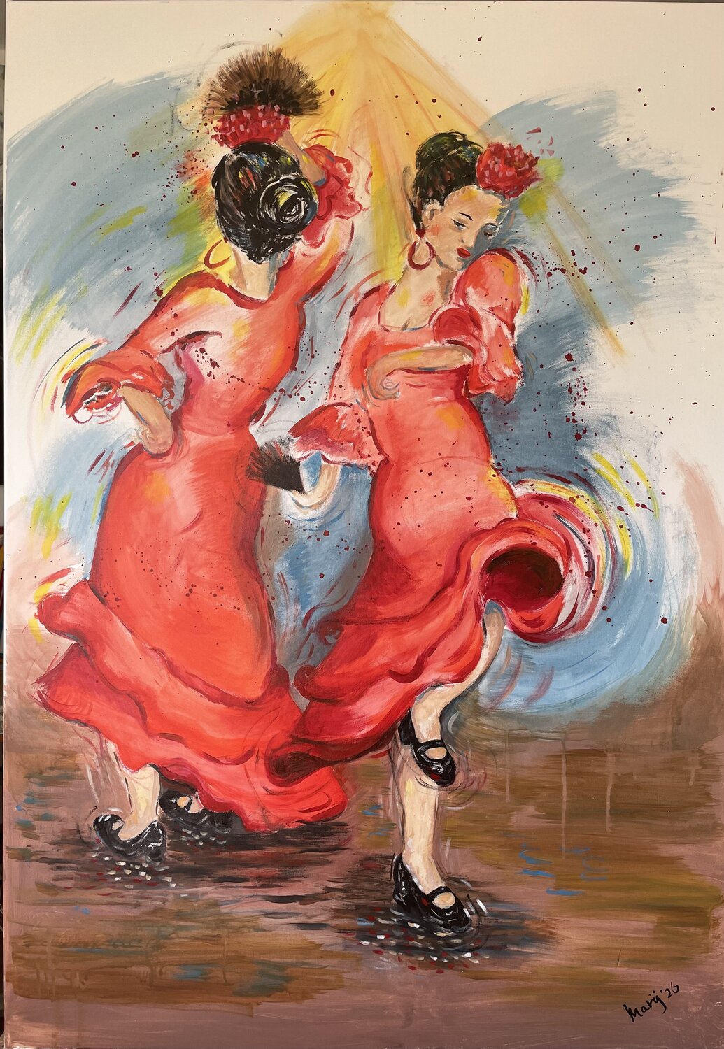 Flamenco Marij Vervaart Original painting for sale