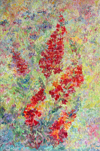 Color Vibration. Lupins by Alexandra Ivanova, Painting for Sale on Select