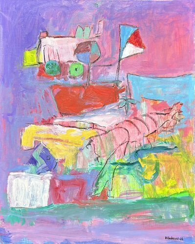 The lobster fishing by Agustí Viladesau, Painting for Sale on Select