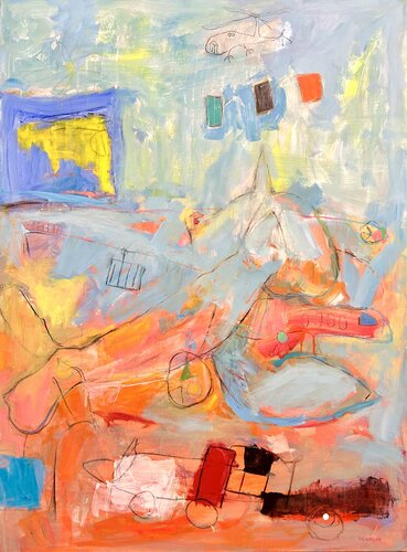 Leaving on a Jet Plane by Agustí Viladesau, Painting for Sale on Select