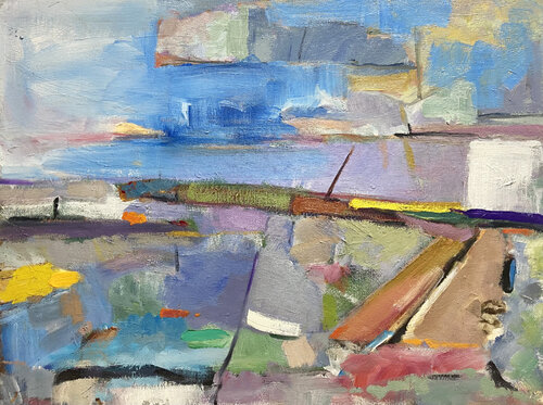 Puerto mediterráneo Nº 1 by Agustí Viladesau, Painting for Sale on Select