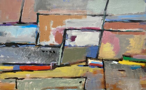 Puerto mediterráneo Nº 6 by Agustí Viladesau, Painting for Sale on Select