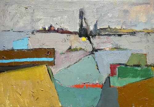 Puerto mediterráneo Nº 15 by Agustí Viladesau, Painting for Sale on Select