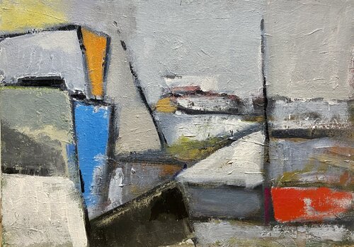 Puerto mediterráneo Nº 16 by Agustí Viladesau, Painting for Sale on Select