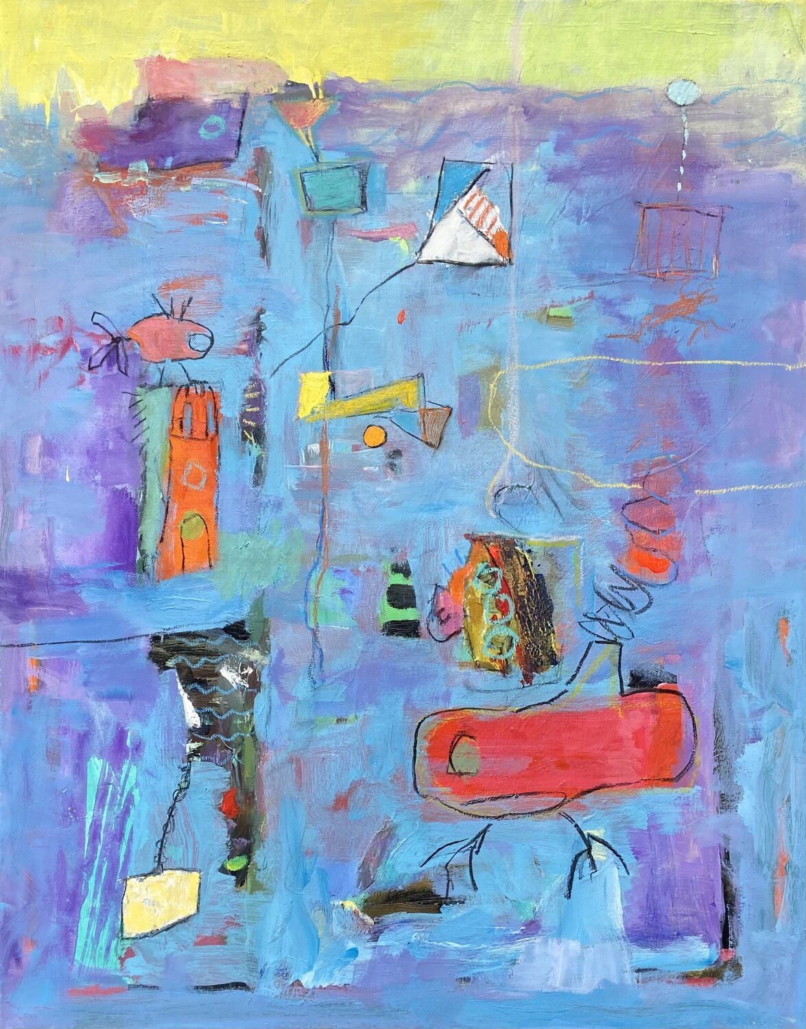 Underwater Agustí Viladesau Original painting for sale