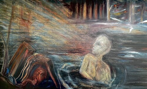 Niniène Of The Lake by Marshall Goodhue Carbee, Painting for Sale on Select