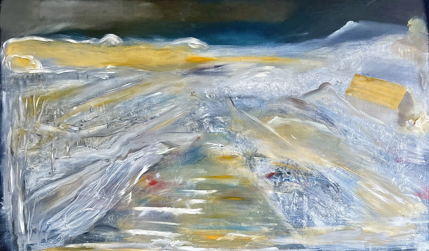 David Bowie's Chocolate Farm in Winter Marshall Goodhue Carbee Original painting for sale
