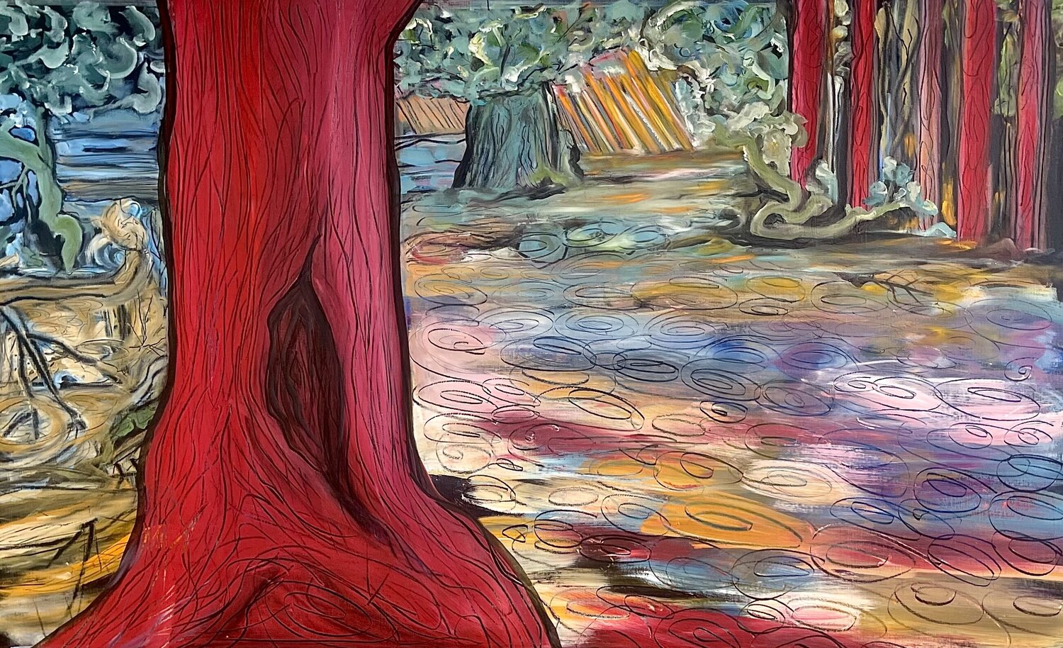 Sherwood Flood Waters Marshall Goodhue Carbee Original painting for sale