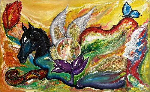 Alas contra el viento by Valentin Paun, Painting for Sale on Select