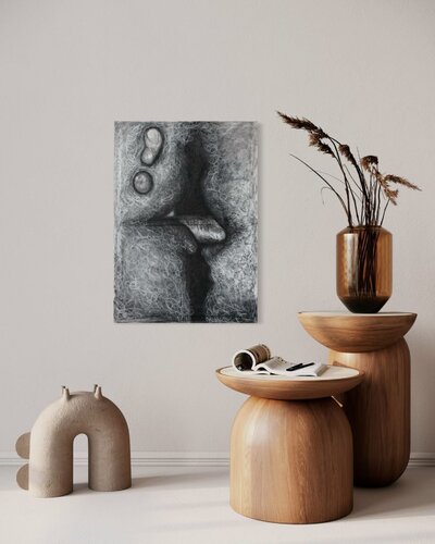 The kiss by Francesca Angelucci, Drawing for Sale on Select