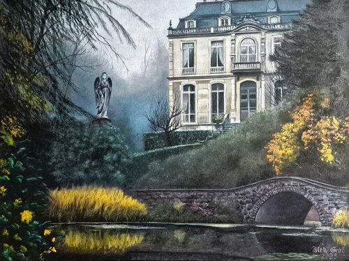 Ein Engel an meinem Tor by Oleh Dobroskokov, Painting for Sale on Select
