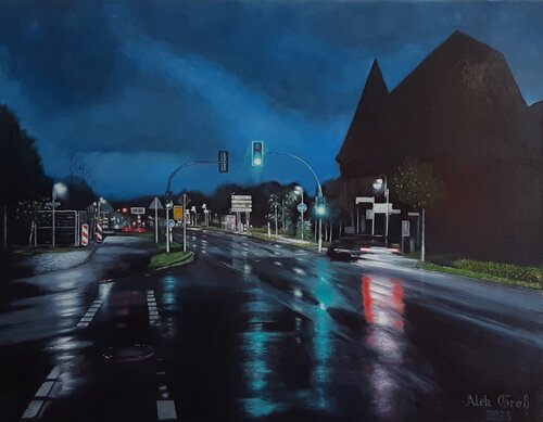 Grünes Licht von Oleh Dobroskokov, Malerei kaufen auf Select