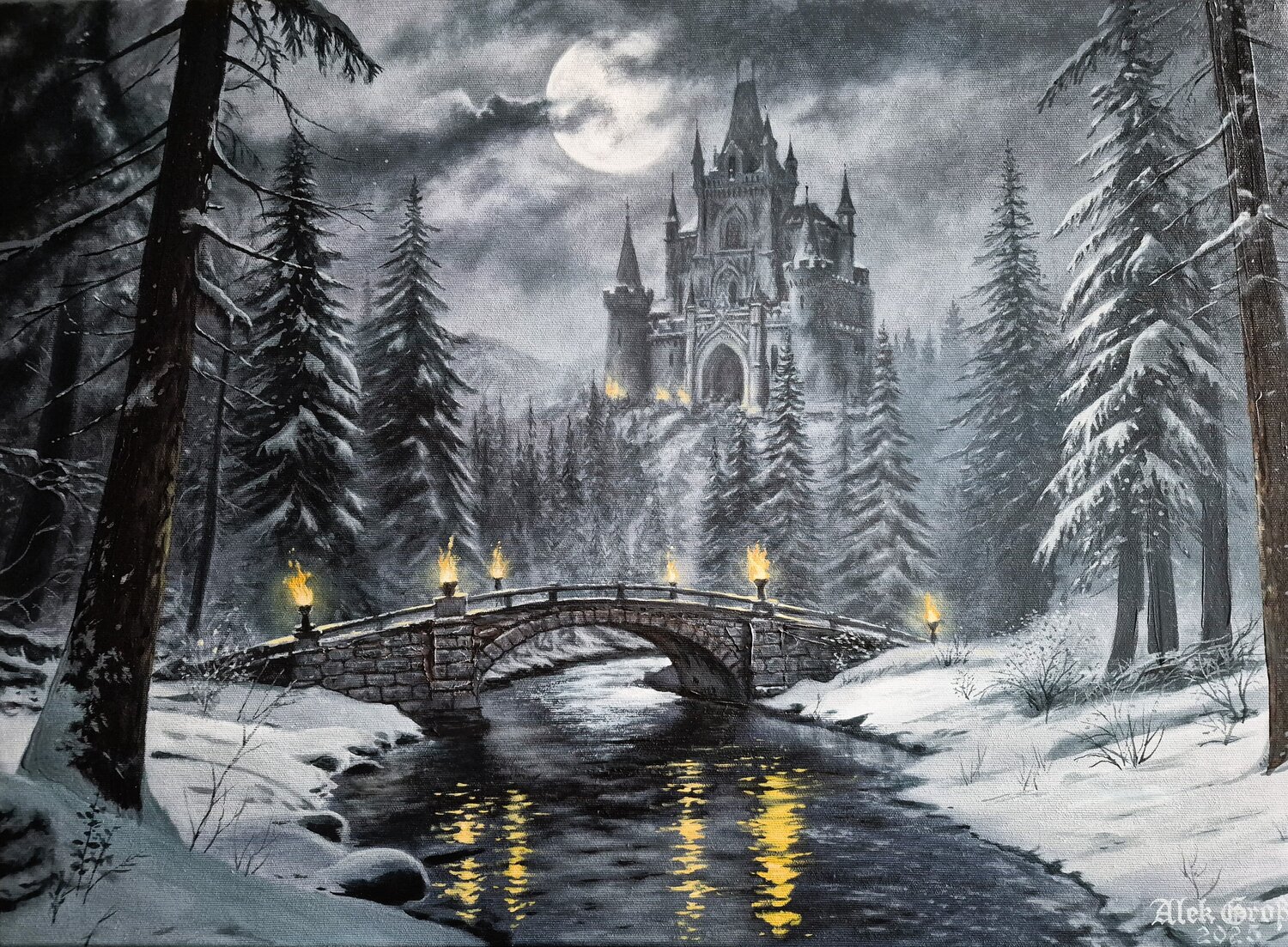 Der geheime Traum Oleh Dobroskokov Original painting for sale