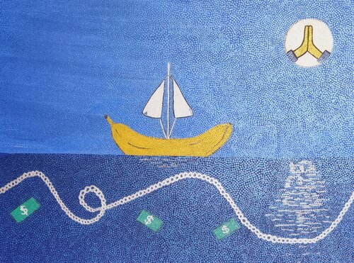 Banana Boat by Nancy Nikberg, Painting for Sale on Select