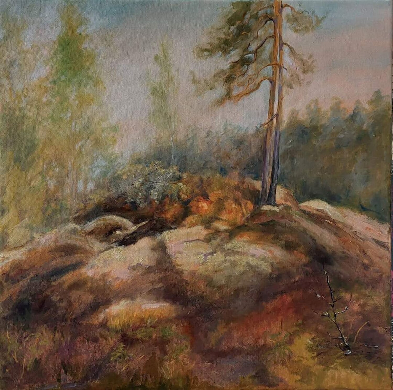 Yhteen kasvaneet Sirkka Lamberg Original painting for sale