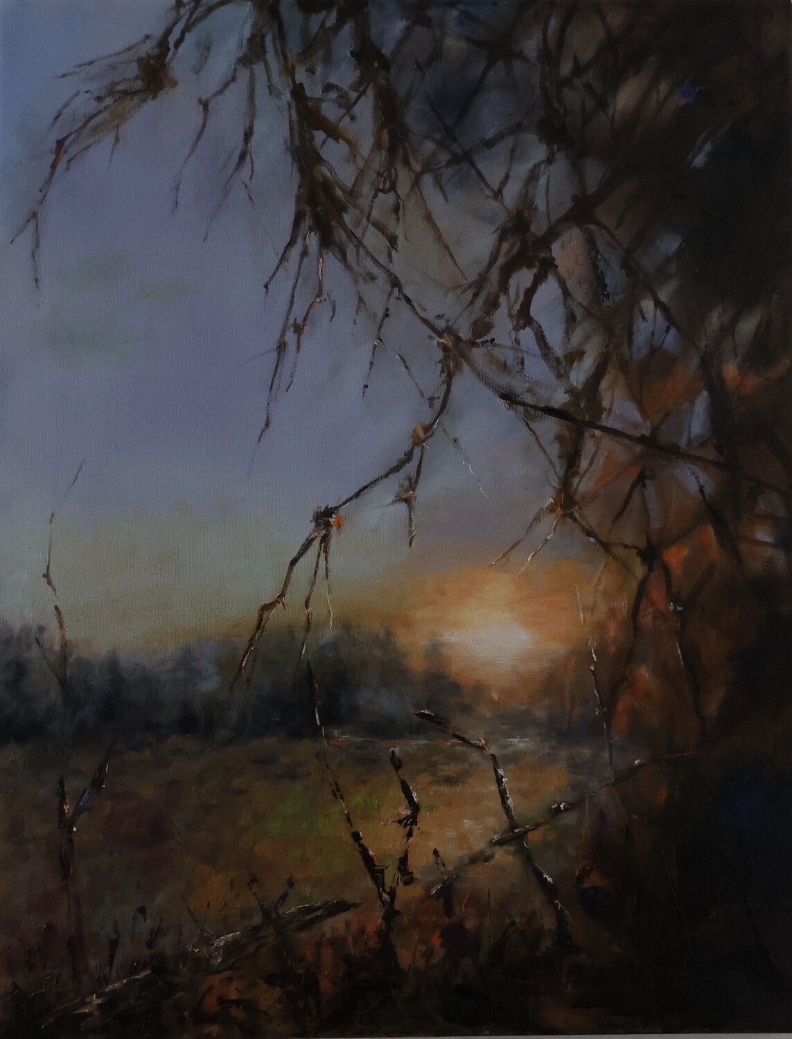 Oksien varjosta Sirkka Lamberg Original painting for sale