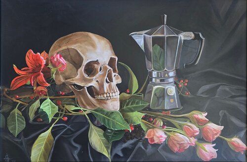 Coffee Time Vanitas by Mark Dingemanse, Painting for Sale on Select