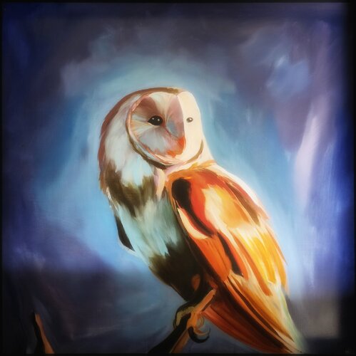 Ember in the Blue by Mark Dingemanse, Painting for Sale on Select