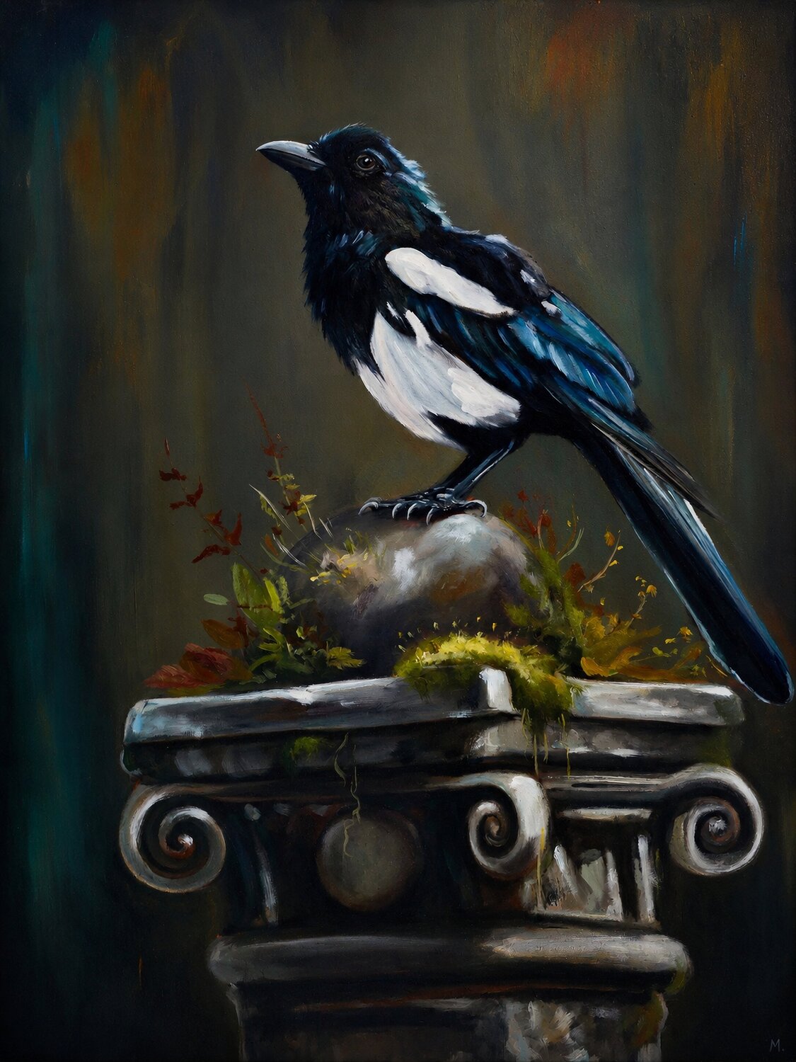 The Silent Watcher Mark Dingemanse Original painting for sale