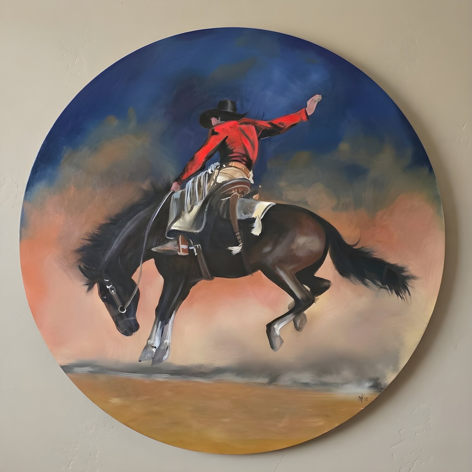 Breaking the circkle Mark Dingemanse Original painting for sale