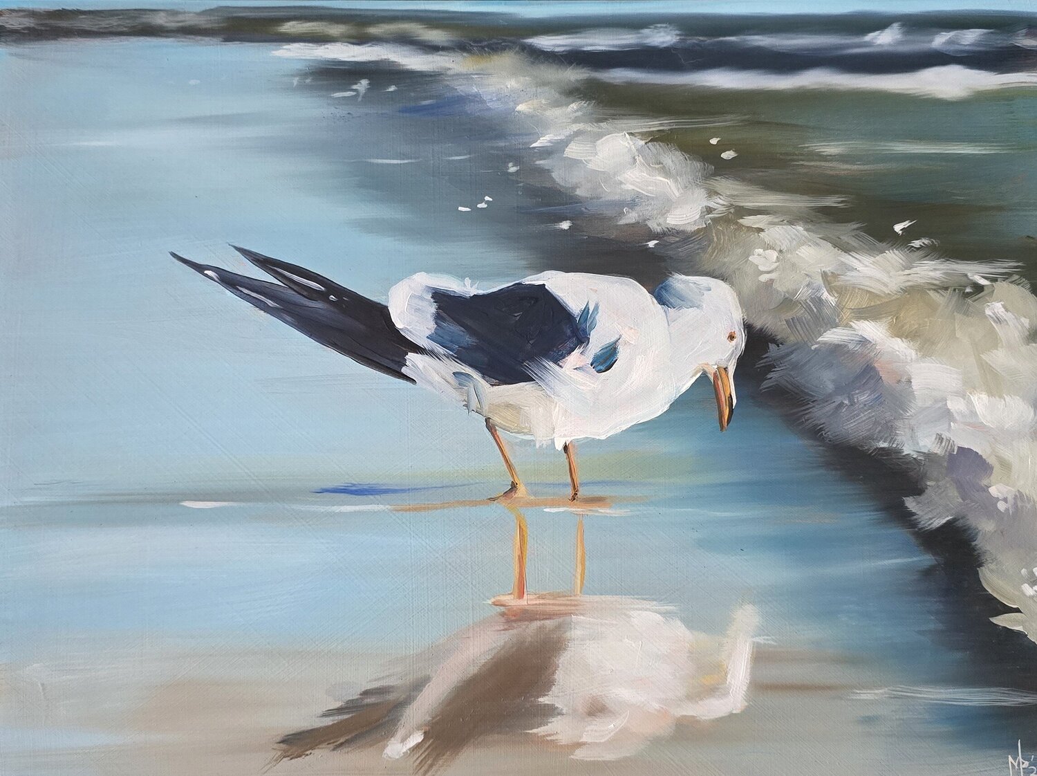 Between Tide and Silence Mark Dingemanse Original painting for sale